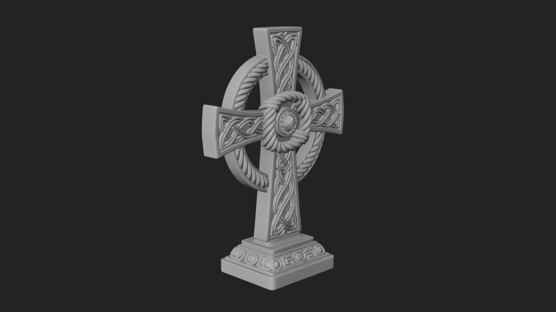 Celtic Cross Statue Design 8 3D Print Model 3D Model