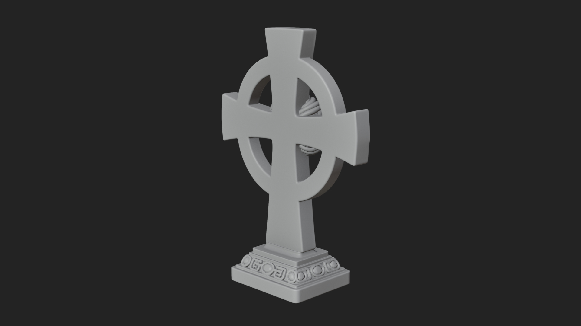 Celtic Cross Statue Design 8 3D Print Model 3D Model