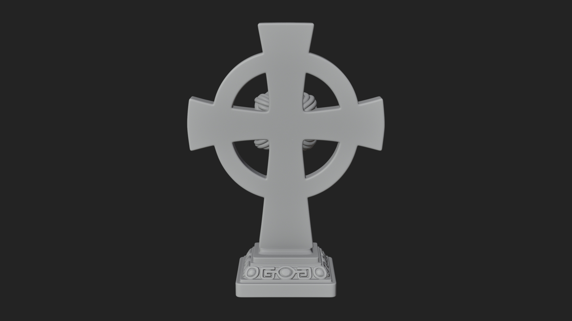 Celtic Cross Statue Design 8 3D Print Model 3D Model