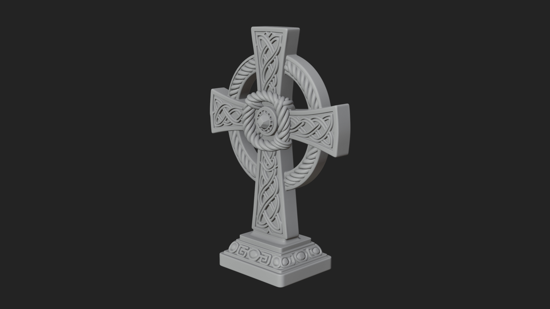 Celtic Cross Statue Design 8 3D Print Model 3D Model