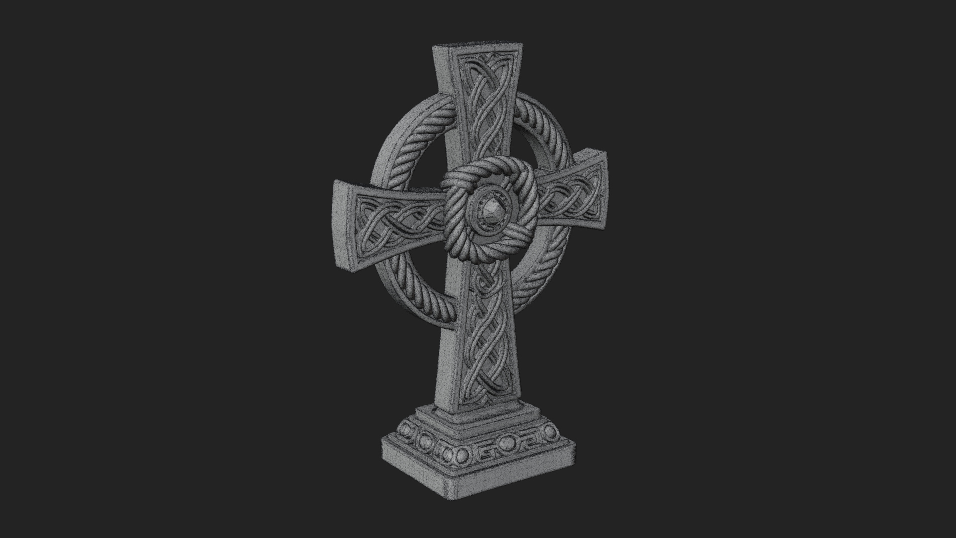 Celtic Cross Statue Design 8 3D Print Model 3D Model