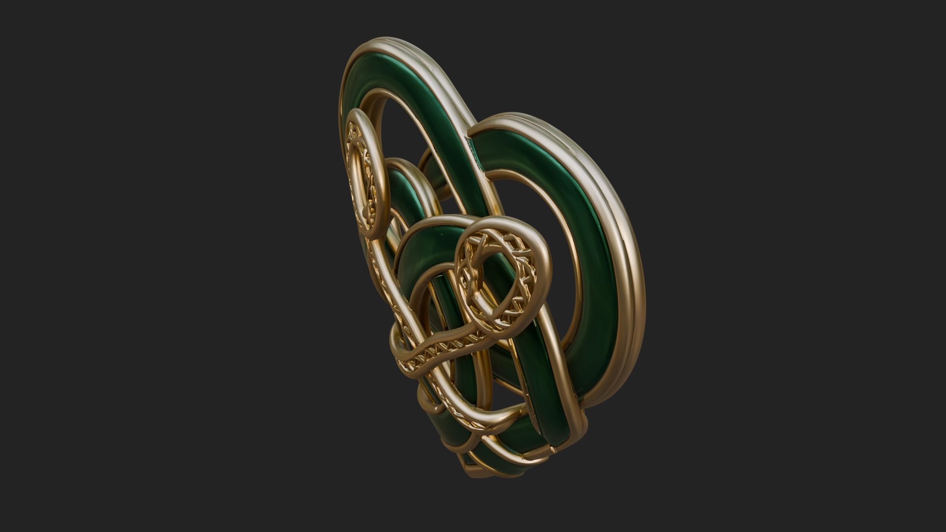 Celtic Knot Heart Pendant Design 3 3D Print Model 3D Model