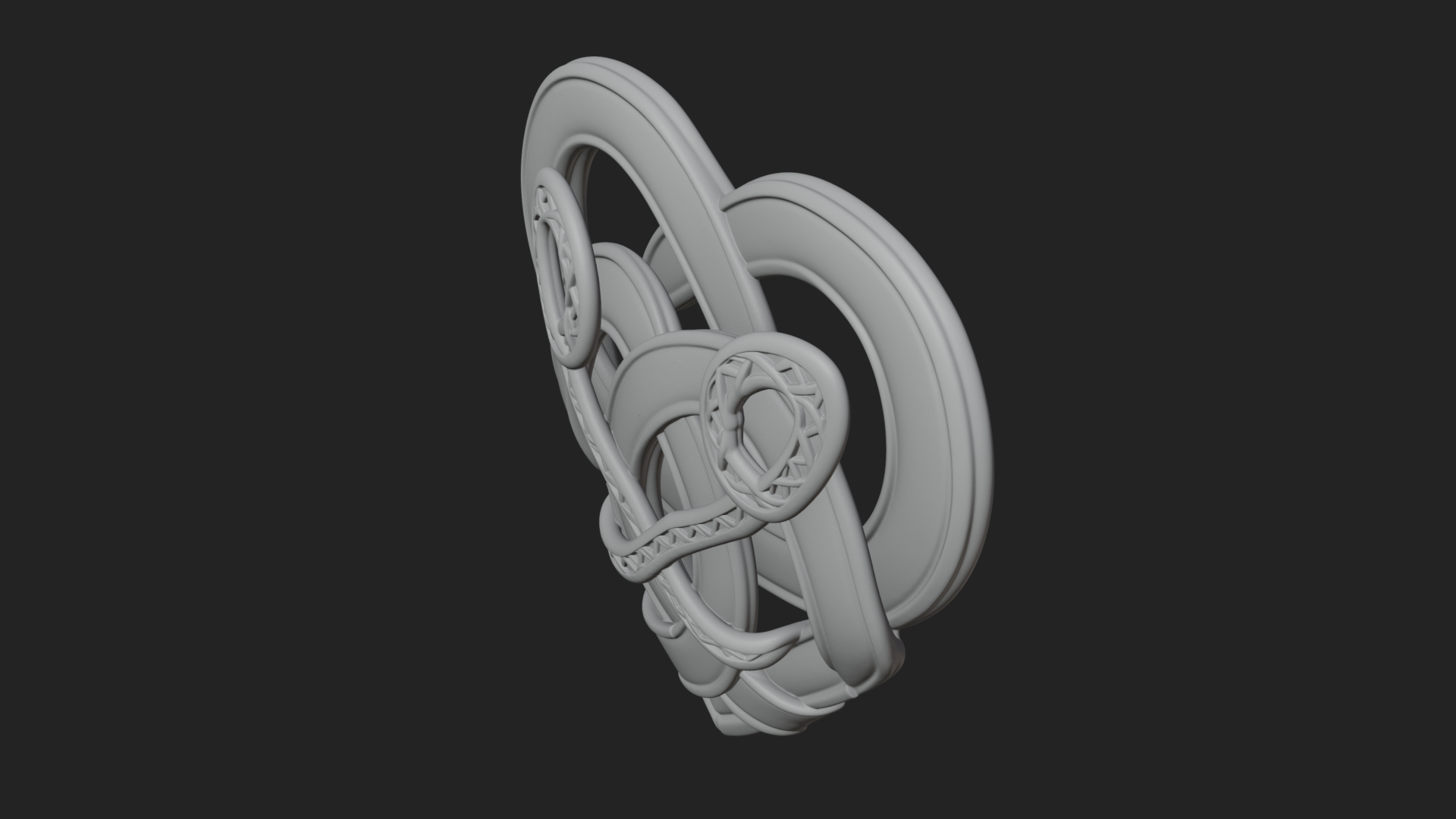 Celtic Knot Heart Pendant Design 3 3D Print Model 3D Model