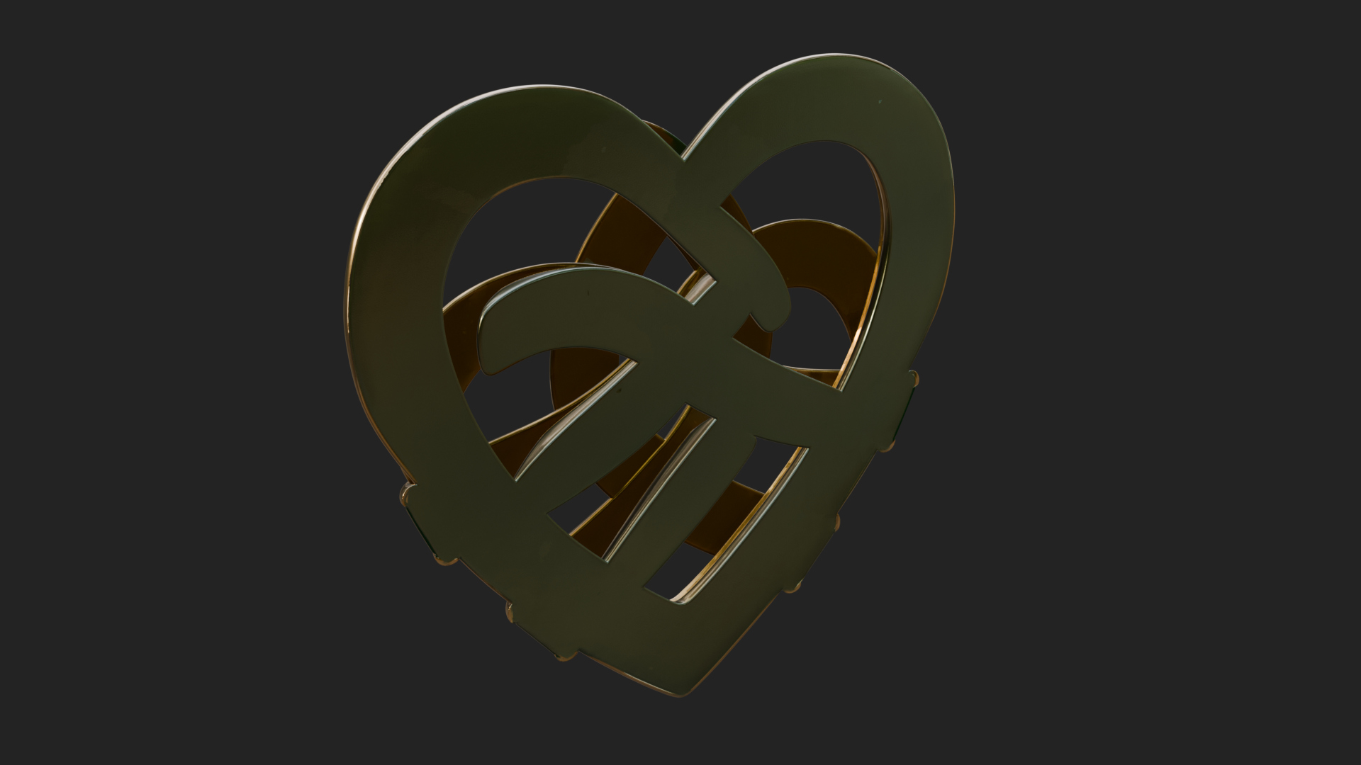 Celtic Knot Heart Pendant Design 4 3D Print Model 3D Model