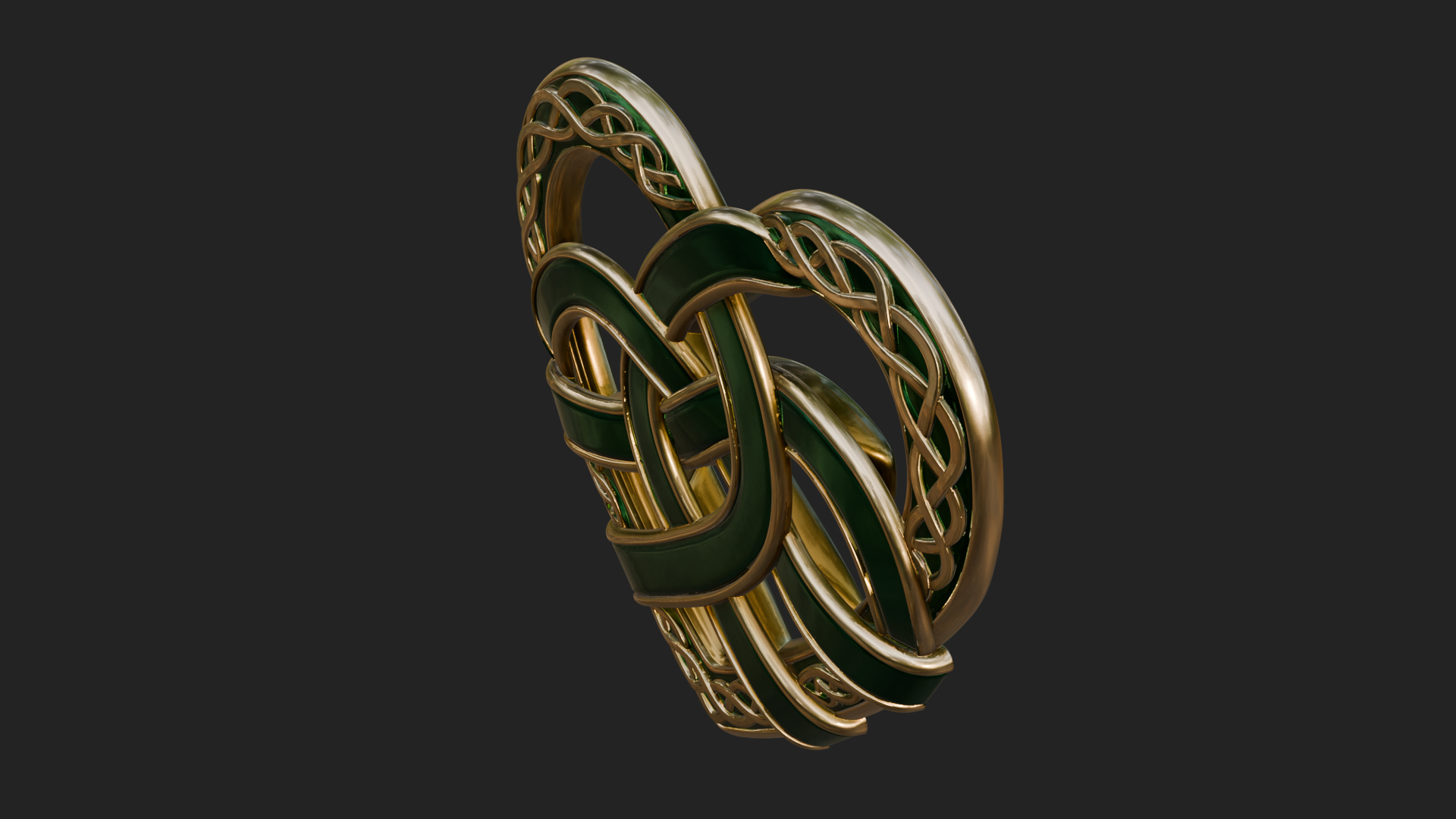 Celtic Knot Heart Pendant Design 4 3D Print Model 3D Model