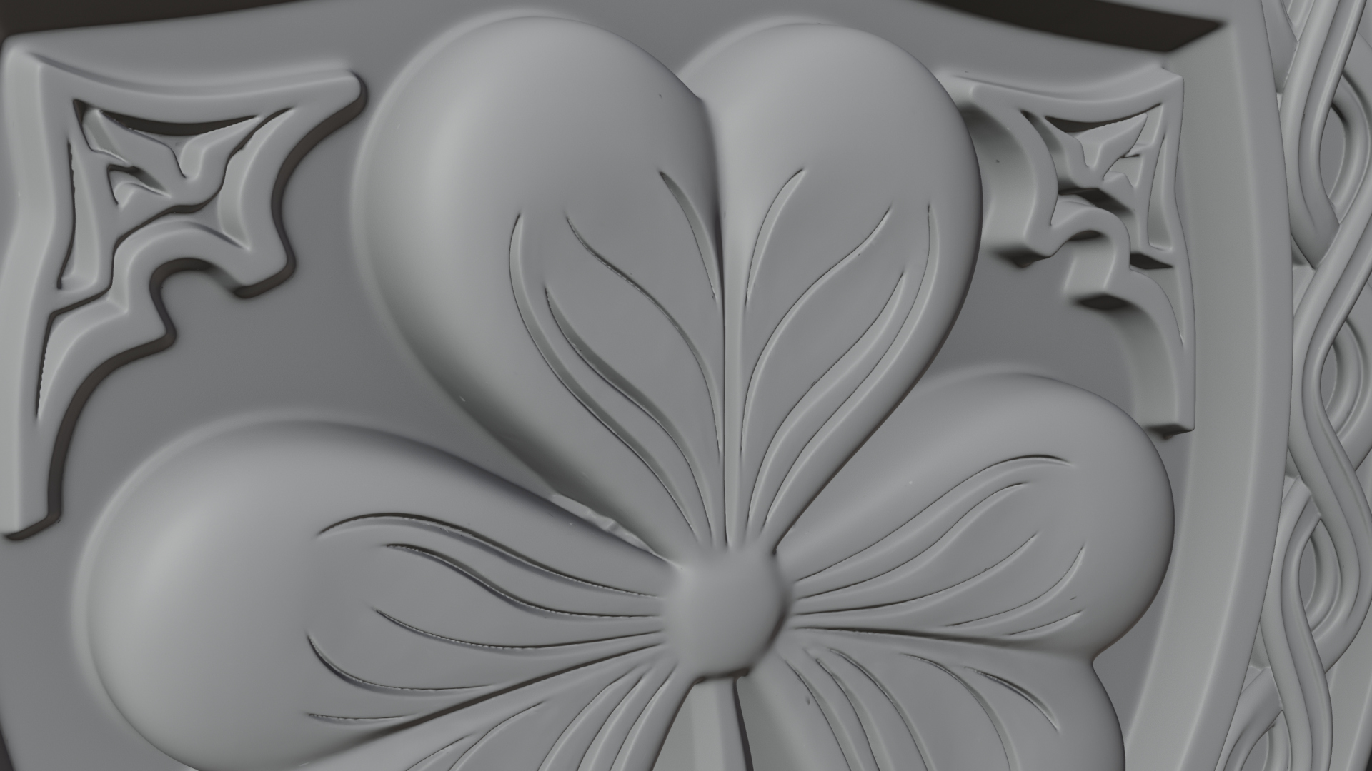 Celtic Knot Shamrock Plaque Design 5 3D Print Model 3D Model