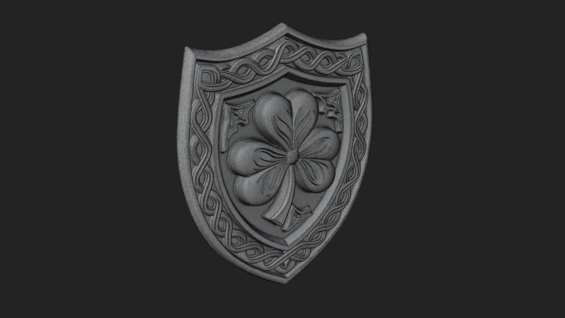 Celtic Knot Shamrock Plaque Design 5 3D Print Model 3D Model