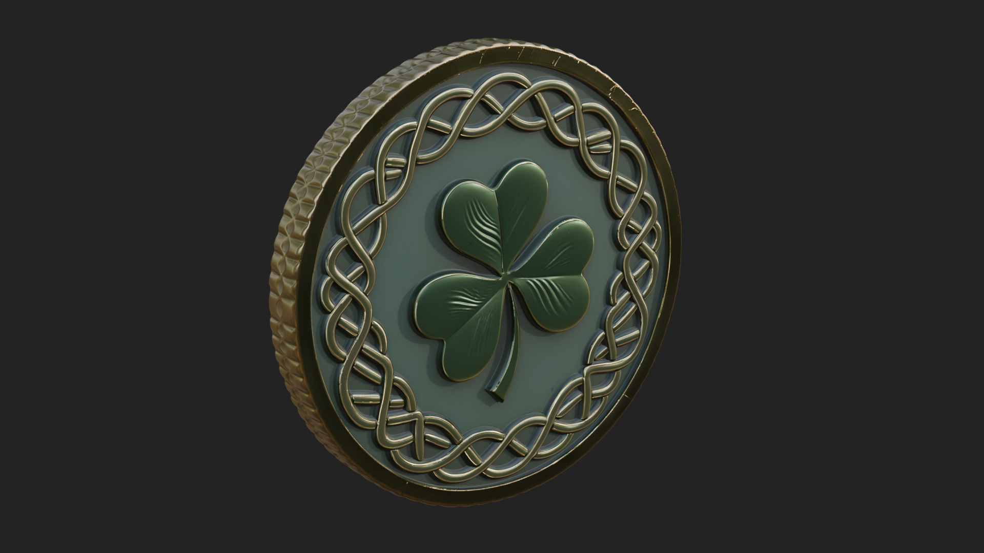 Celtic Knot Shamrock Plaque Design 6 3D Print Model 3D Model