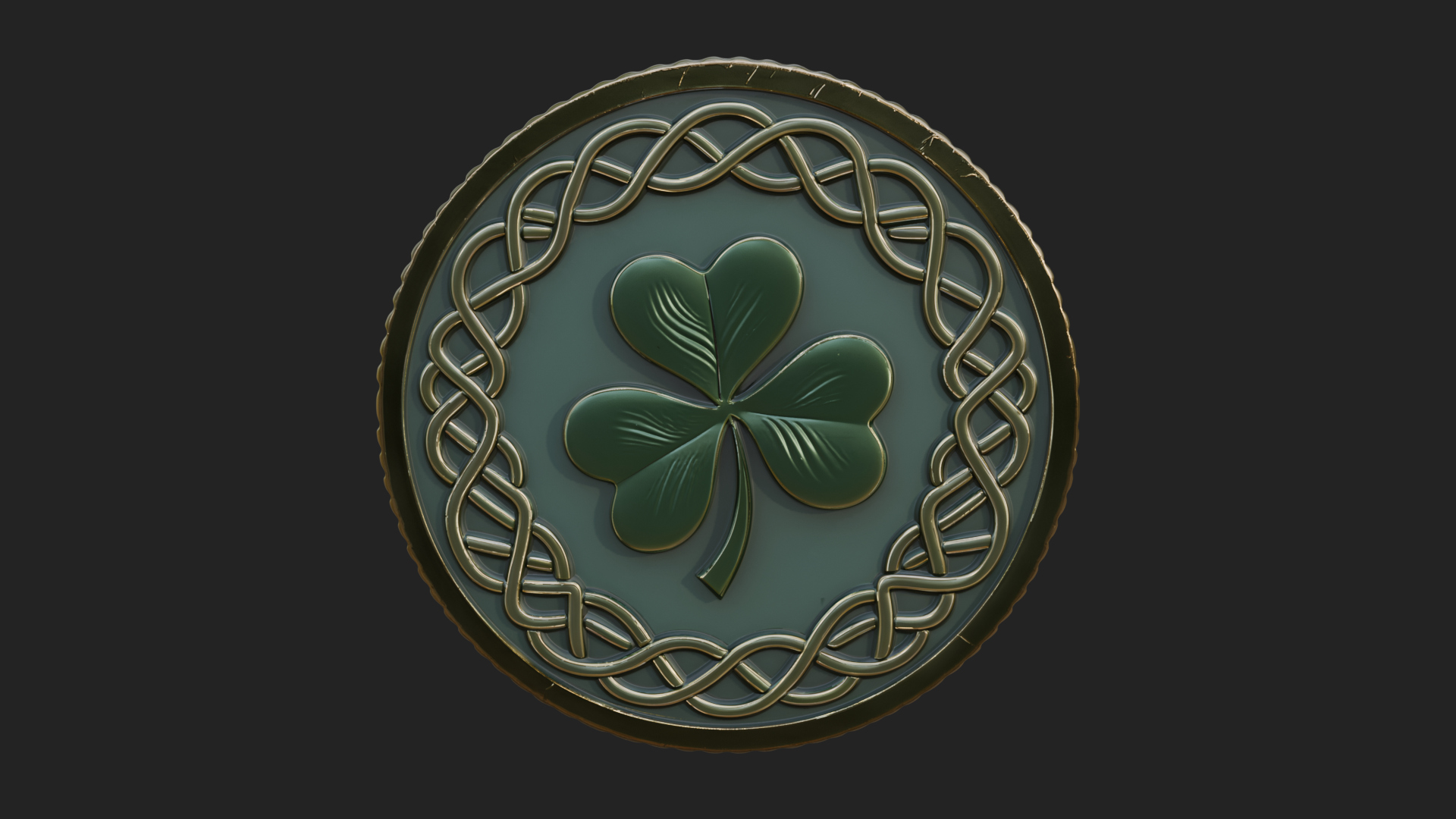 Celtic Knot Shamrock Plaque Design 6 3D Print Model 3D Model