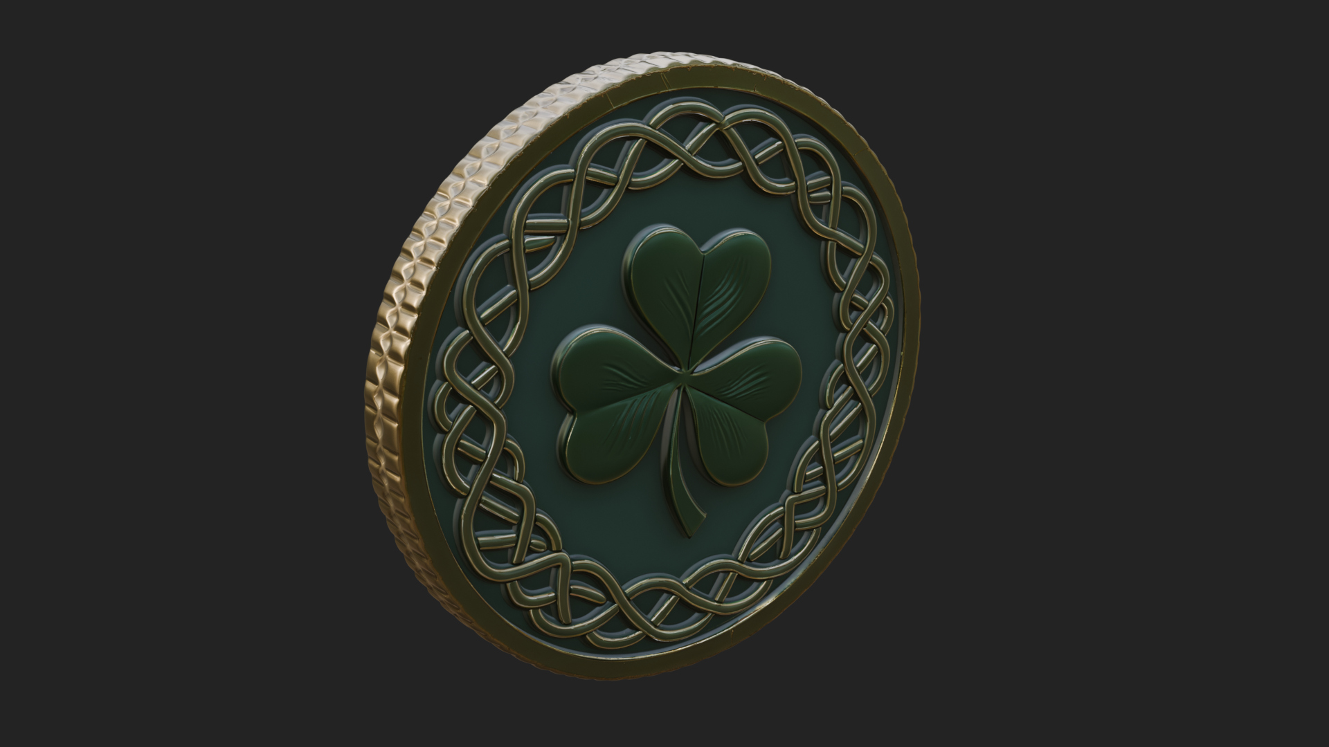 Celtic Knot Shamrock Plaque Design 6 3D Print Model 3D Model