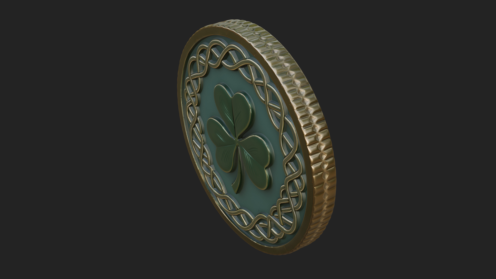 Celtic Knot Shamrock Plaque Design 6 3D Print Model 3D Model