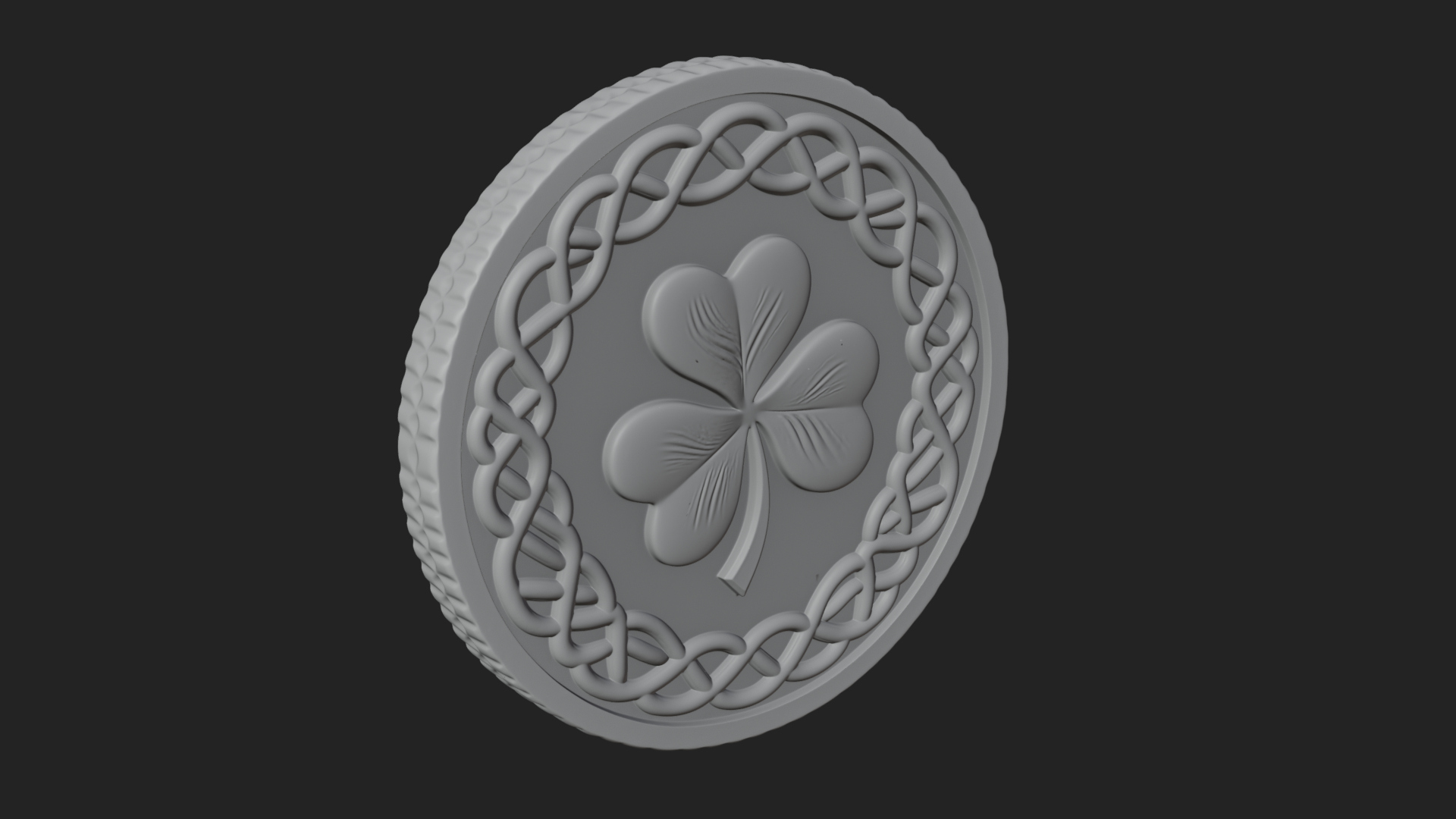 Celtic Knot Shamrock Plaque Design 6 3D Print Model 3D Model