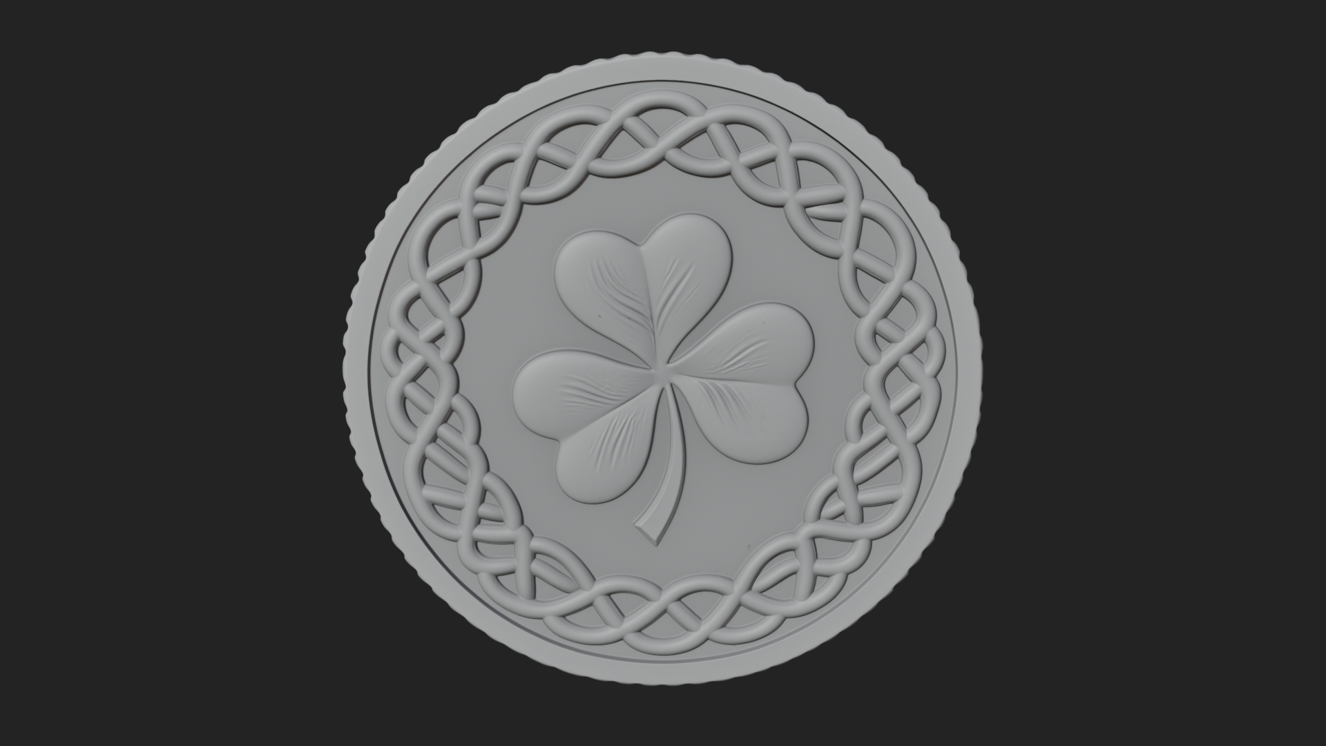 Celtic Knot Shamrock Plaque Design 6 3D Print Model 3D Model