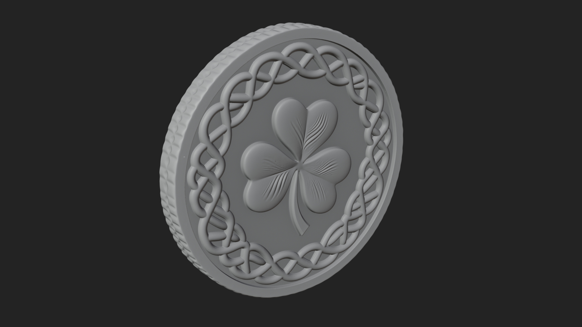 Celtic Knot Shamrock Plaque Design 6 3D Print Model 3D Model
