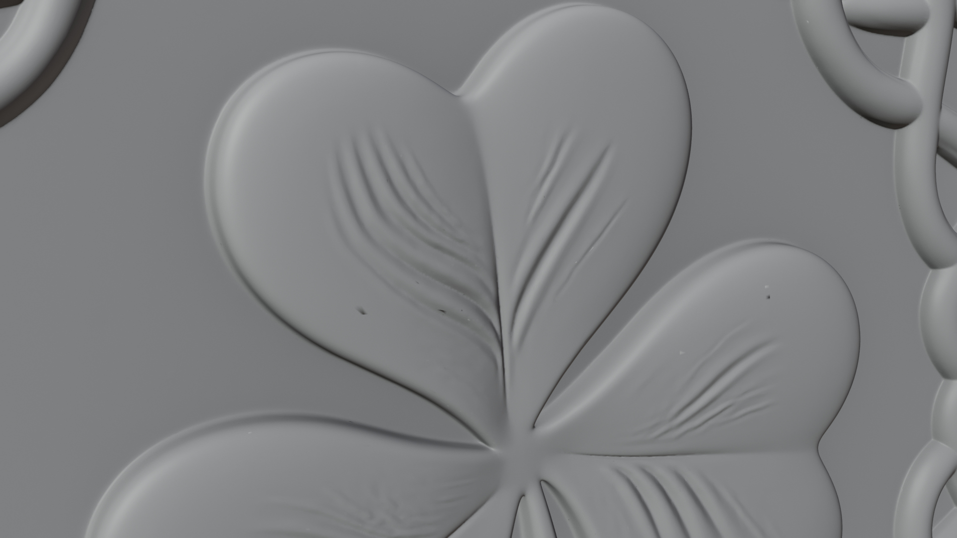 Celtic Knot Shamrock Plaque Design 6 3D Print Model 3D Model