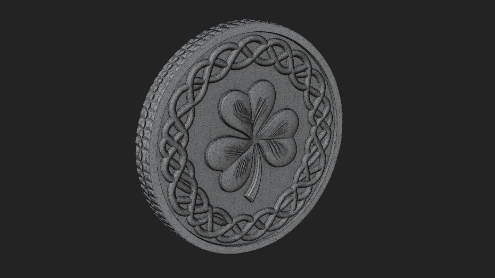 Celtic Knot Shamrock Plaque Design 6 3D Print Model 3D Model