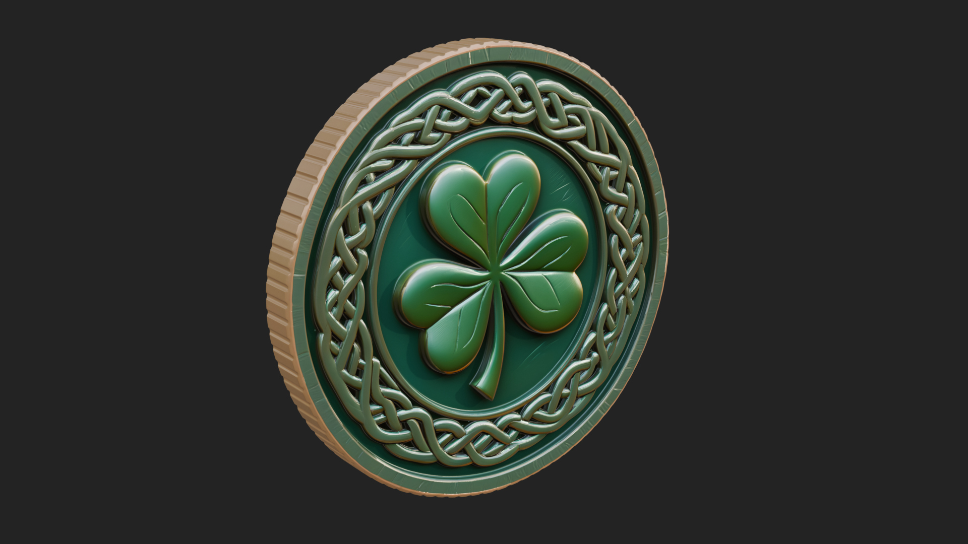 Celtic Knot Shamrock Plaque Design 7 3D Print Model 3D Model