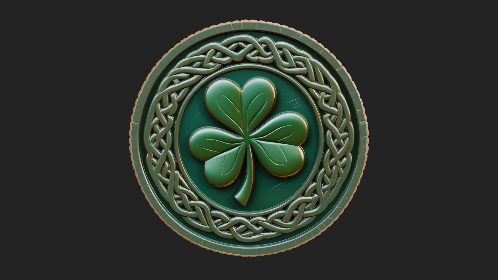 Celtic Knot Shamrock Plaque Design 7 3D Print Model 3D Model