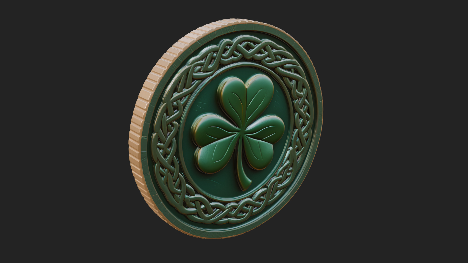 Celtic Knot Shamrock Plaque Design 7 3D Print Model 3D Model