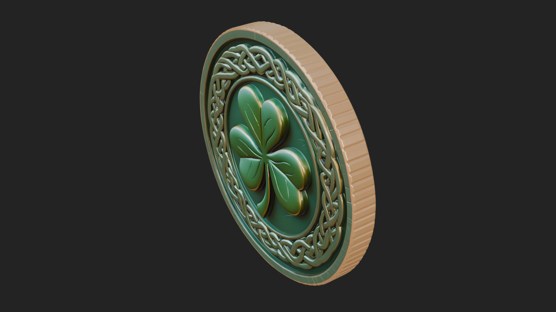 Celtic Knot Shamrock Plaque Design 7 3D Print Model 3D Model