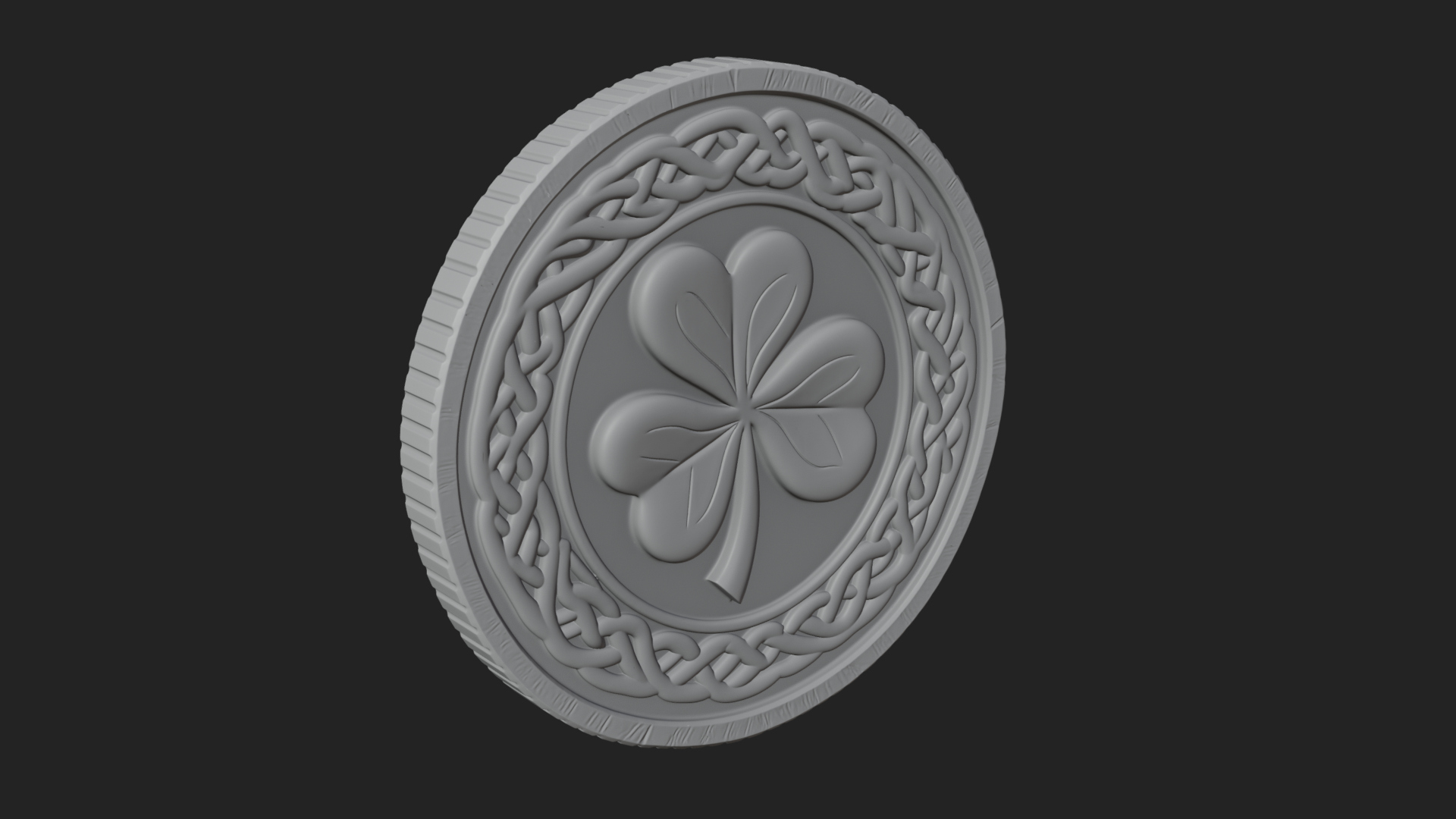 Celtic Knot Shamrock Plaque Design 7 3D Print Model 3D Model