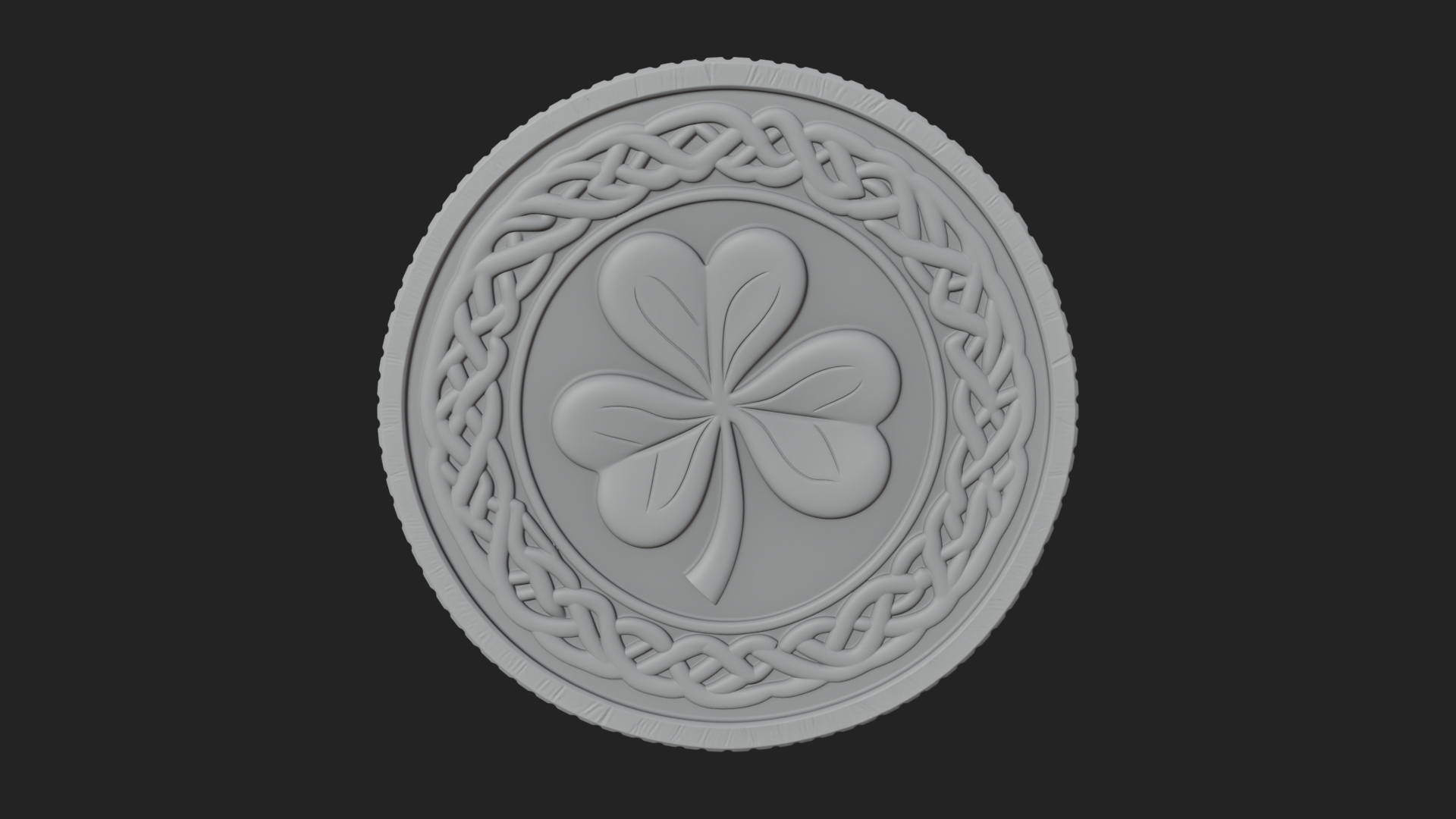 Celtic Knot Shamrock Plaque Design 7 3D Print Model 3D Model