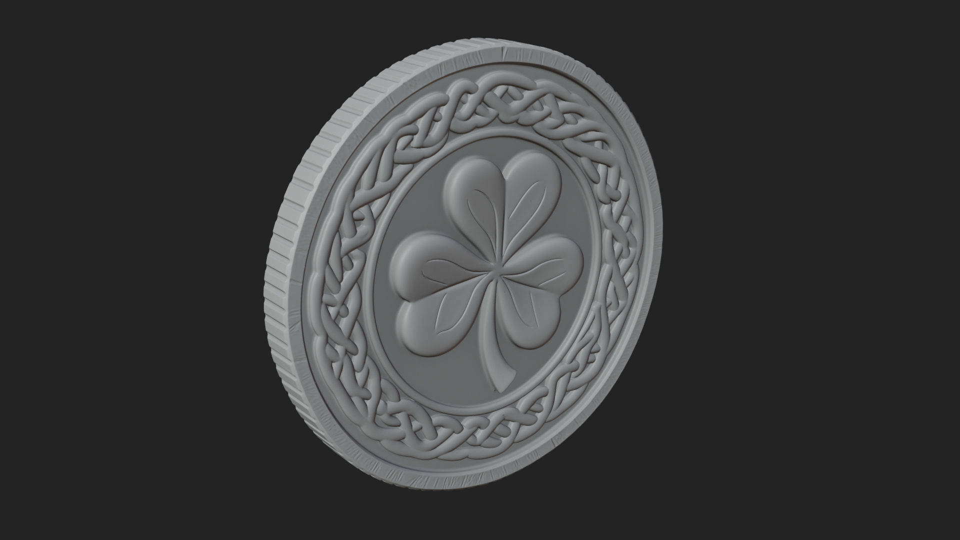 Celtic Knot Shamrock Plaque Design 7 3D Print Model 3D Model