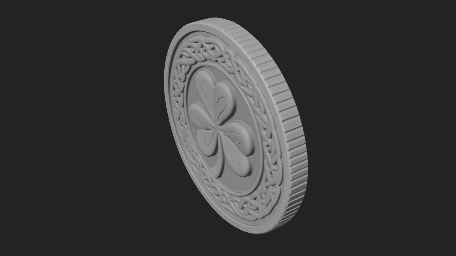 Celtic Knot Shamrock Plaque Design 7 3D Print Model 3D Model