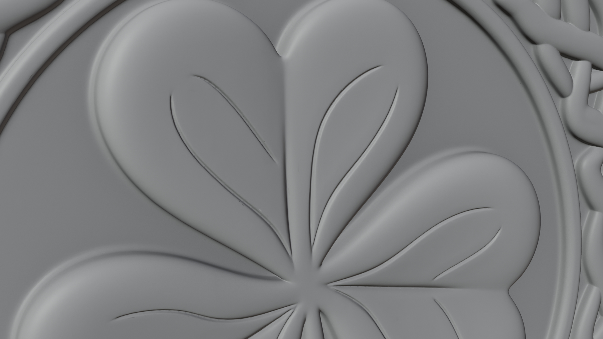 Celtic Knot Shamrock Plaque Design 7 3D Print Model 3D Model
