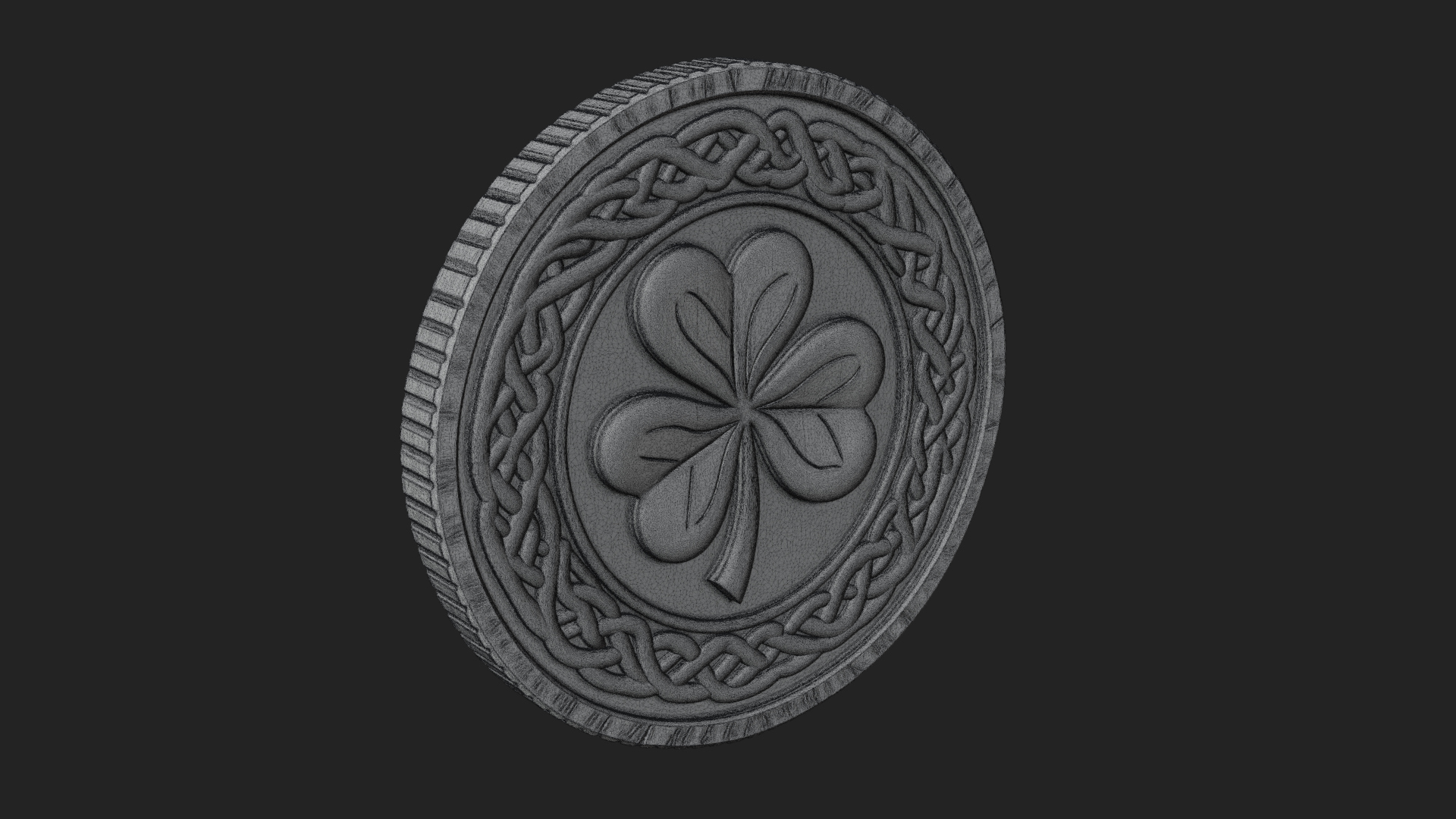 Celtic Knot Shamrock Plaque Design 7 3D Print Model 3D Model