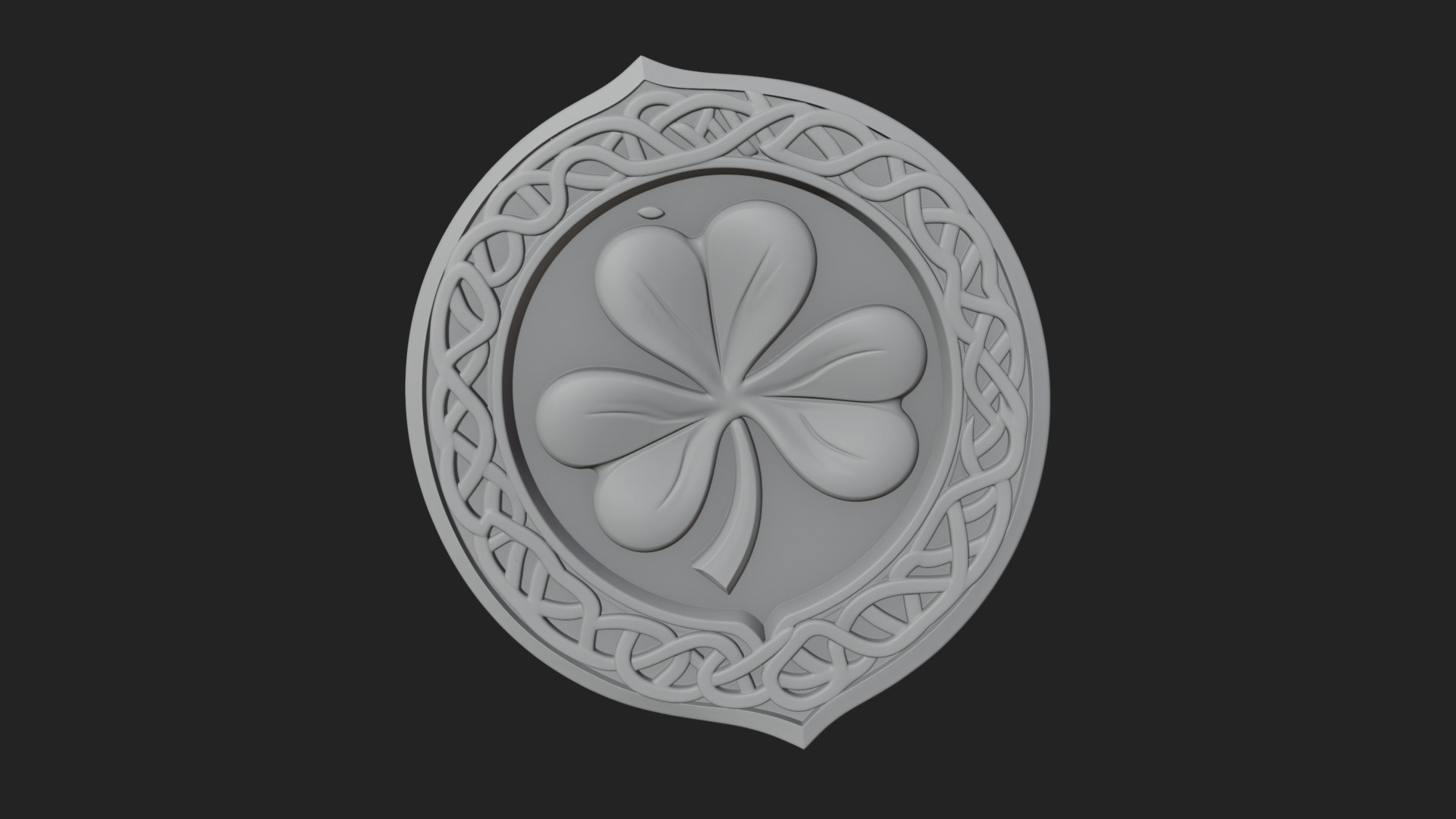 Celtic Knot Shamrock Plaque Design 8 3D Print Model 3D Model