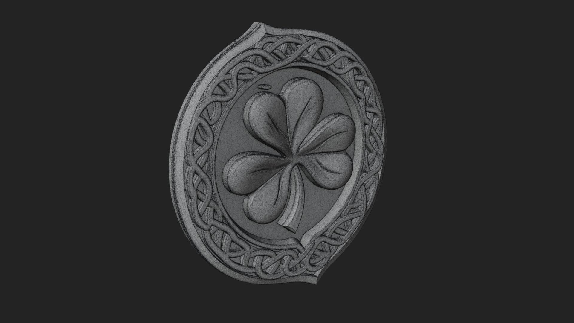 Celtic Knot Shamrock Plaque Design 8 3D Print Model 3D Model