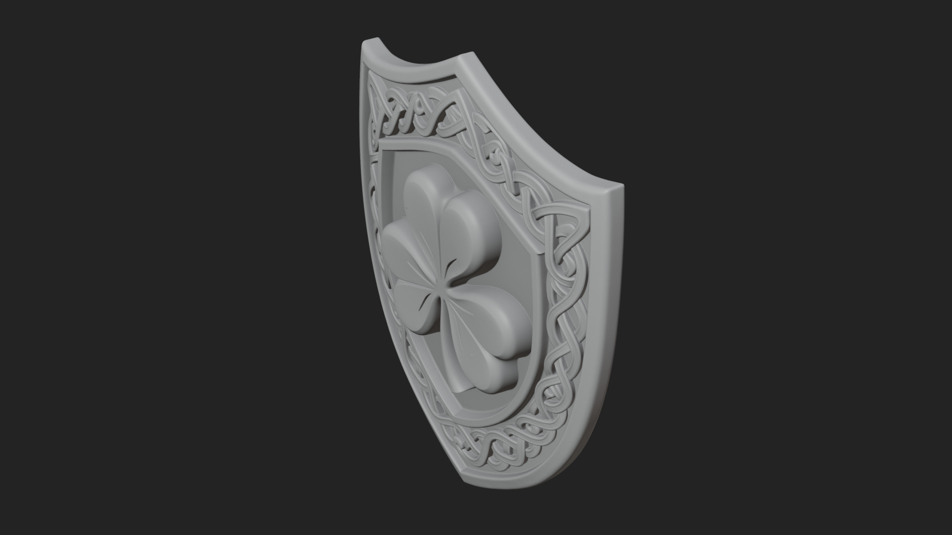 Celtic Knot Shamrock Plaque Design 9 3D Print Model 3D Model