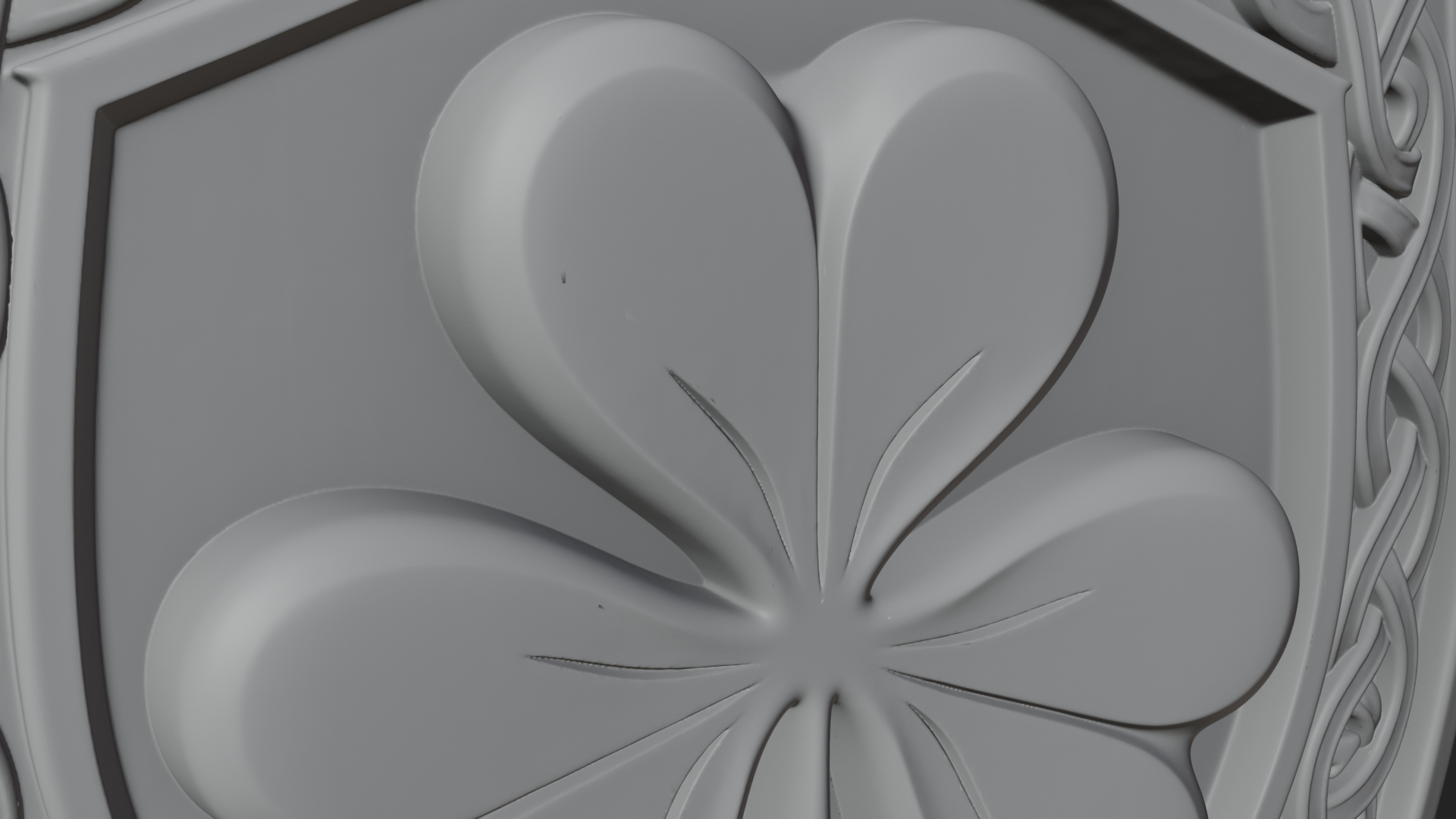Celtic Knot Shamrock Plaque Design 9 3D Print Model 3D Model