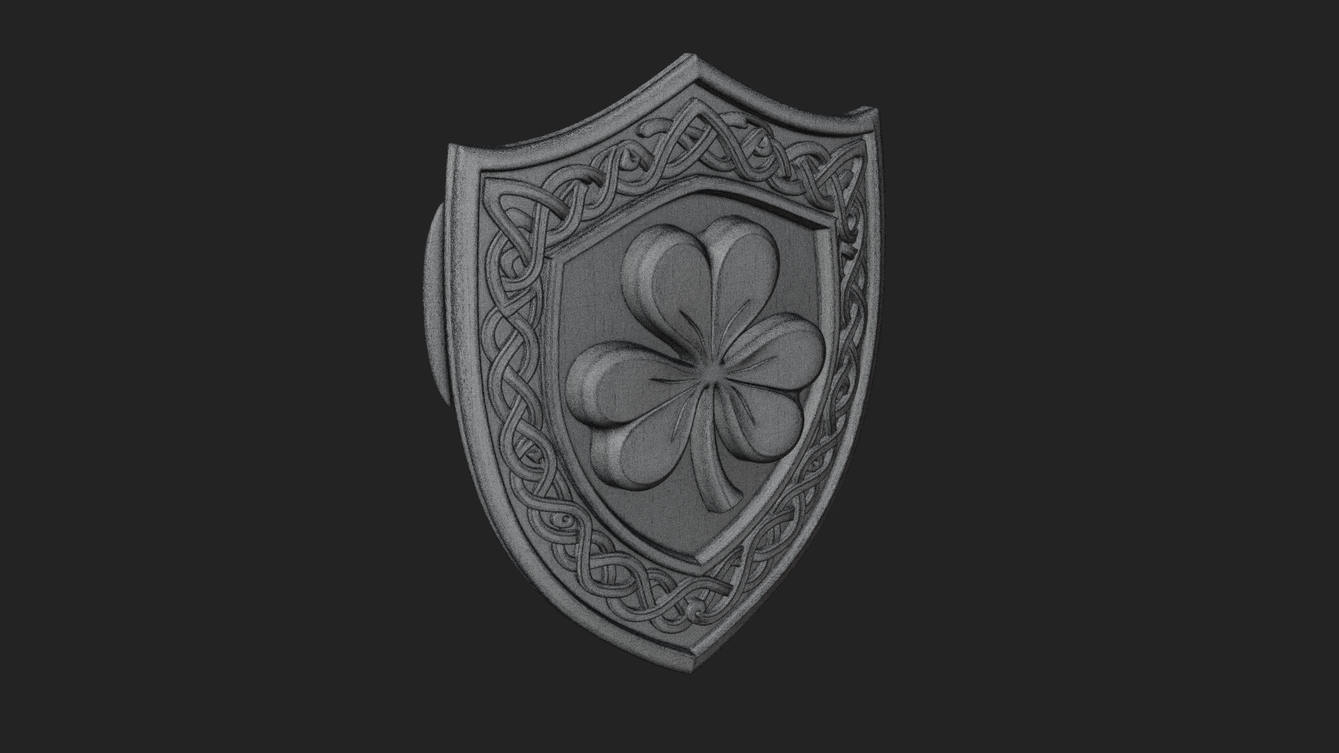 Celtic Knot Shamrock Plaque Design 9 3D Print Model 3D Model