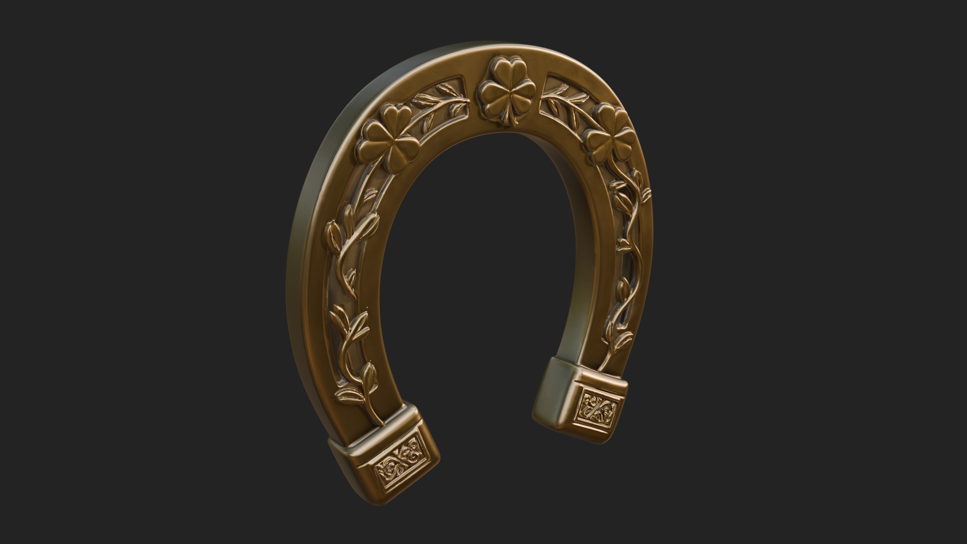 Celtic Lucky Horseshoe Plaque Design 5 3D Print Model 3D Model
