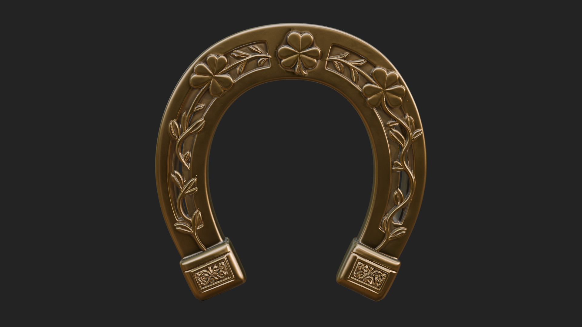 Celtic Lucky Horseshoe Plaque Design 5 3D Print Model 3D Model