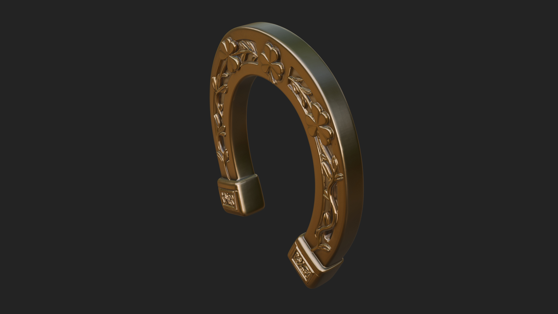 Celtic Lucky Horseshoe Plaque Design 5 3D Print Model 3D Model
