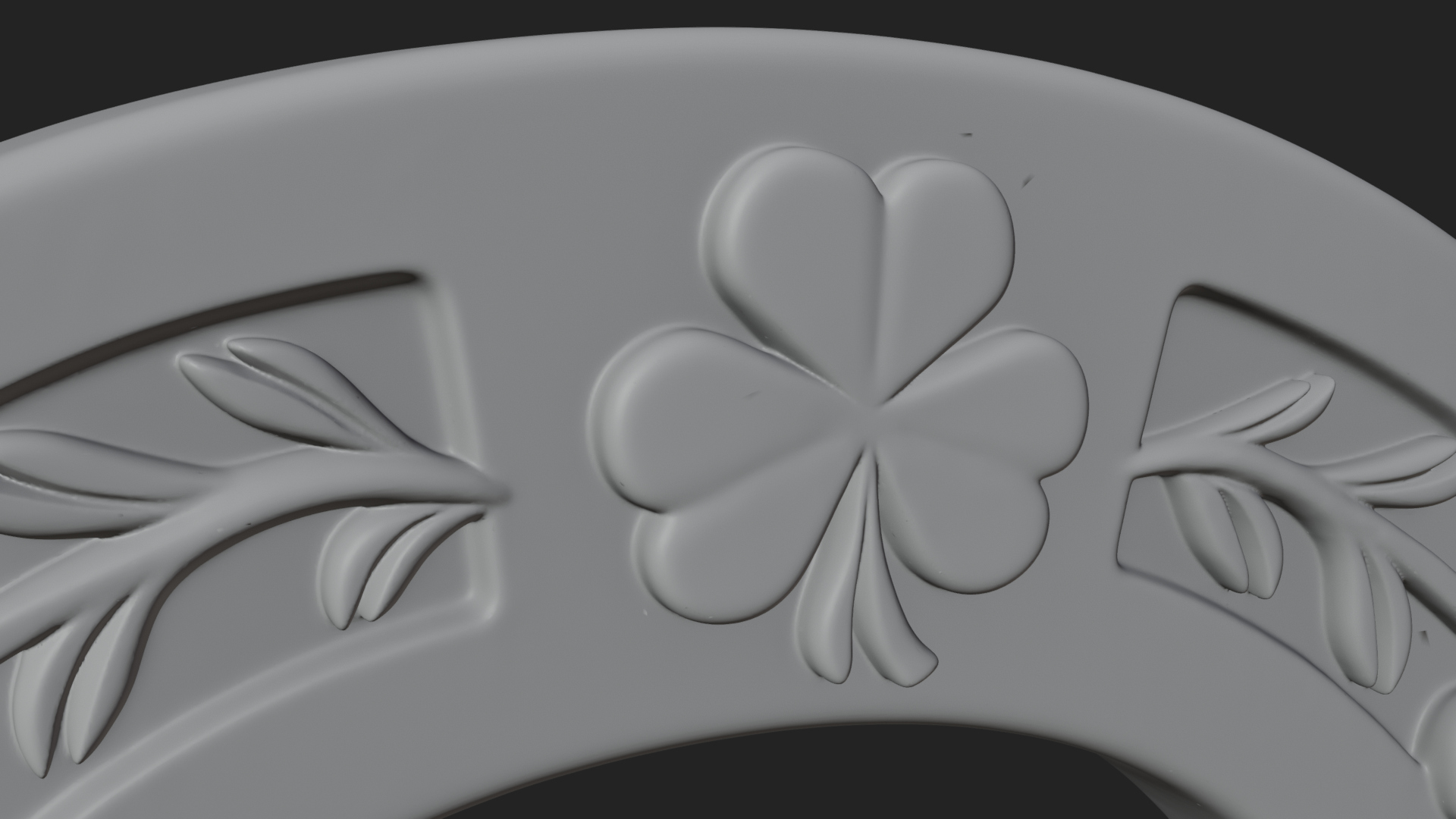 Celtic Lucky Horseshoe Plaque Design 5 3D Print Model 3D Model