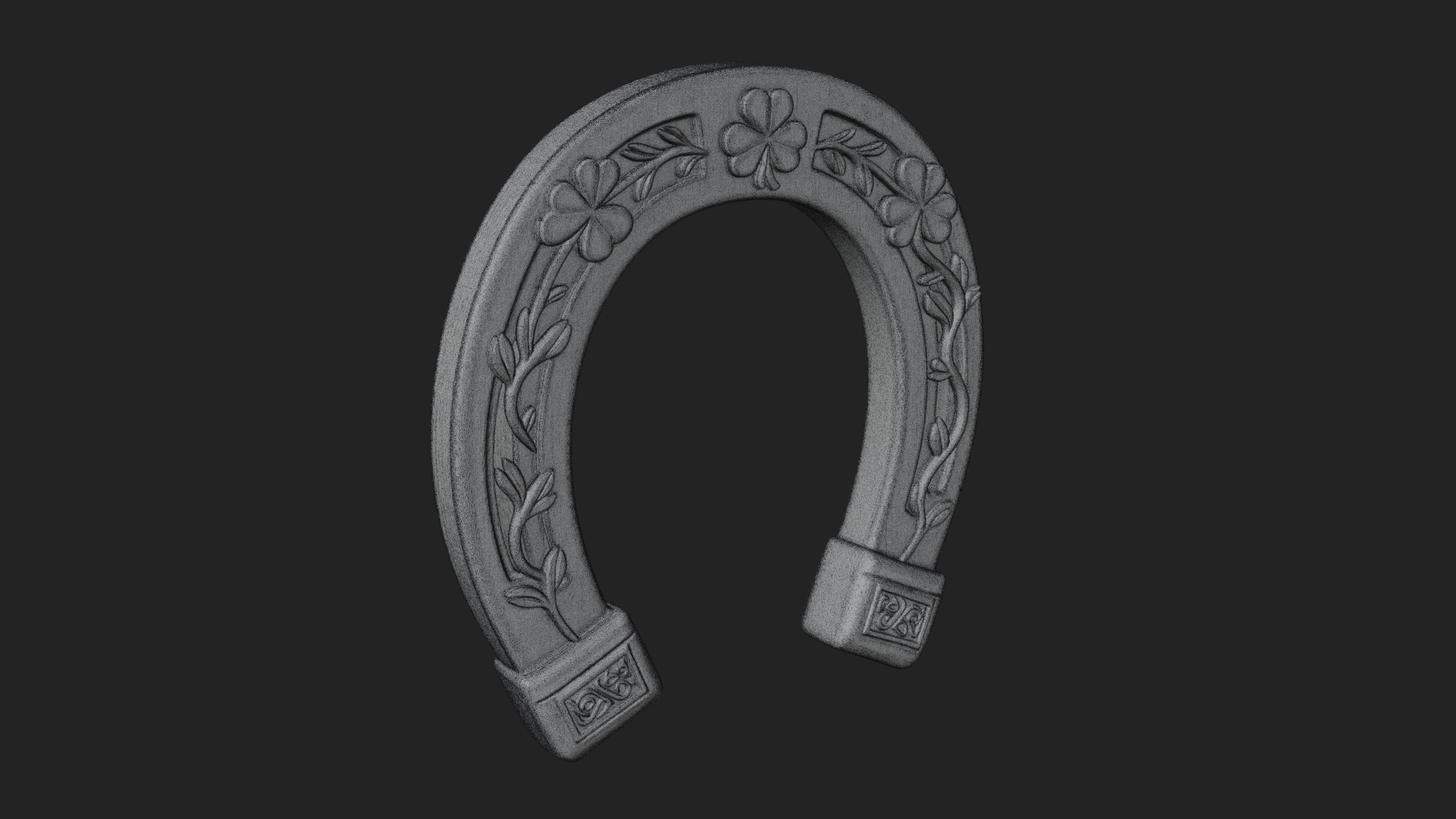 Celtic Lucky Horseshoe Plaque Design 5 3D Print Model 3D Model