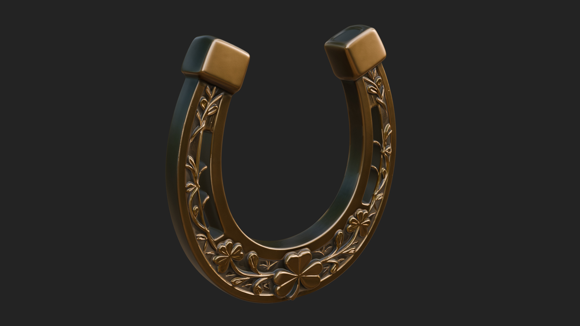 Celtic Lucky Horseshoe Plaque Design 6 3D Print Model 3D Model