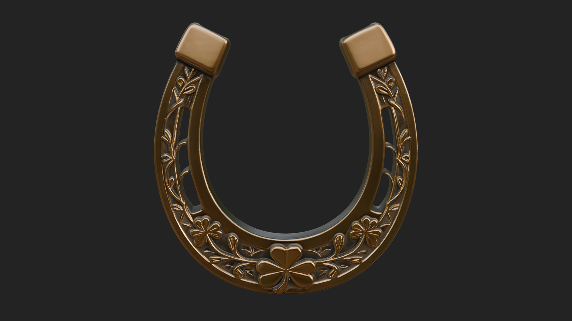 Celtic Lucky Horseshoe Plaque Design 6 3D Print Model 3D Model