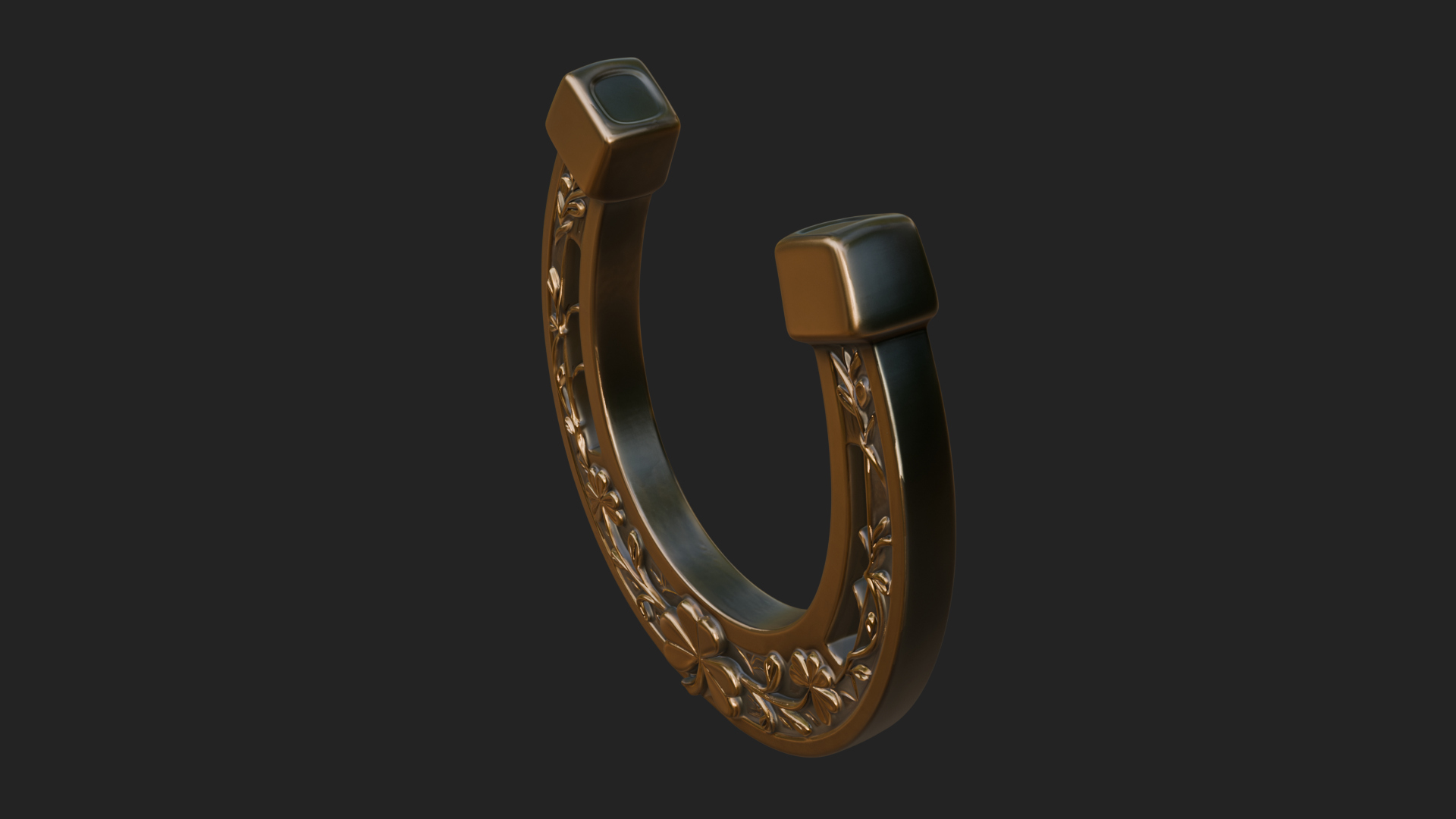 Celtic Lucky Horseshoe Plaque Design 6 3D Print Model 3D Model