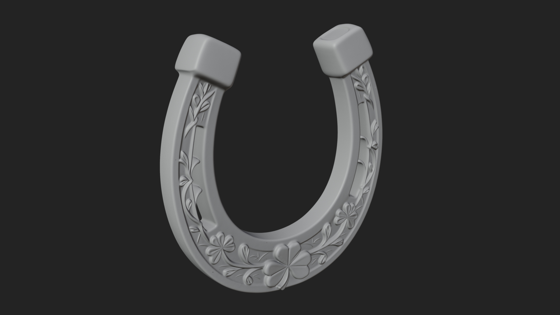 Celtic Lucky Horseshoe Plaque Design 6 3D Print Model 3D Model