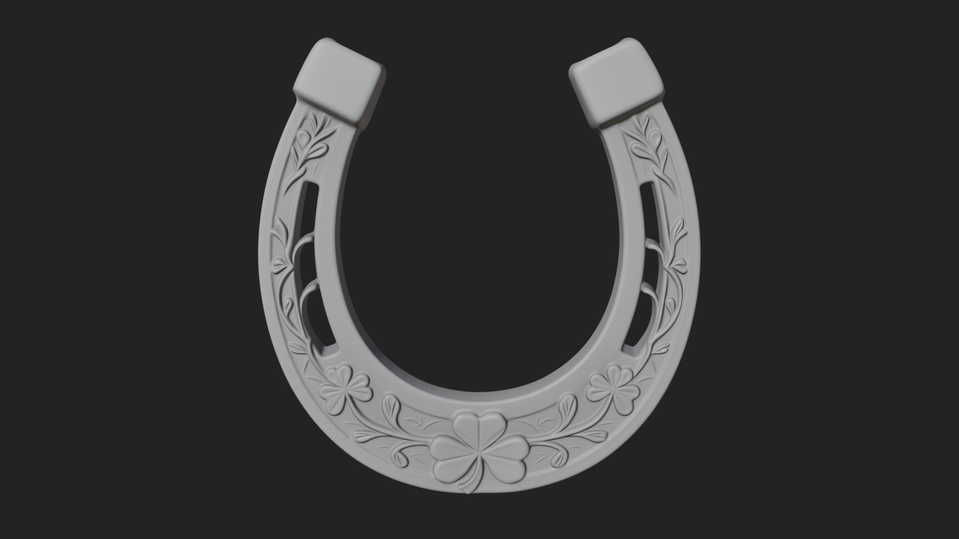 Celtic Lucky Horseshoe Plaque Design 6 3D Print Model 3D Model
