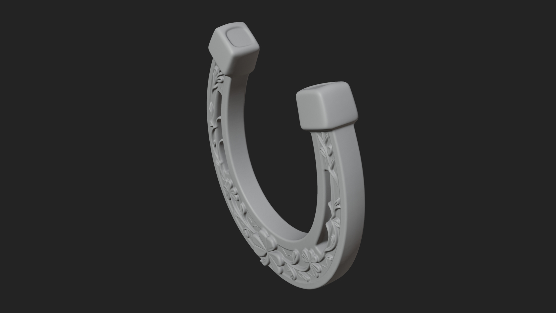 Celtic Lucky Horseshoe Plaque Design 6 3D Print Model 3D Model