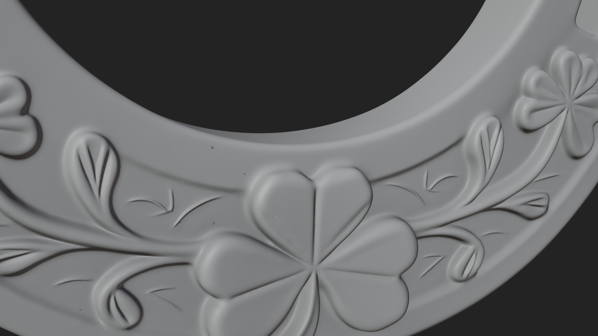 Celtic Lucky Horseshoe Plaque Design 6 3D Print Model 3D Model