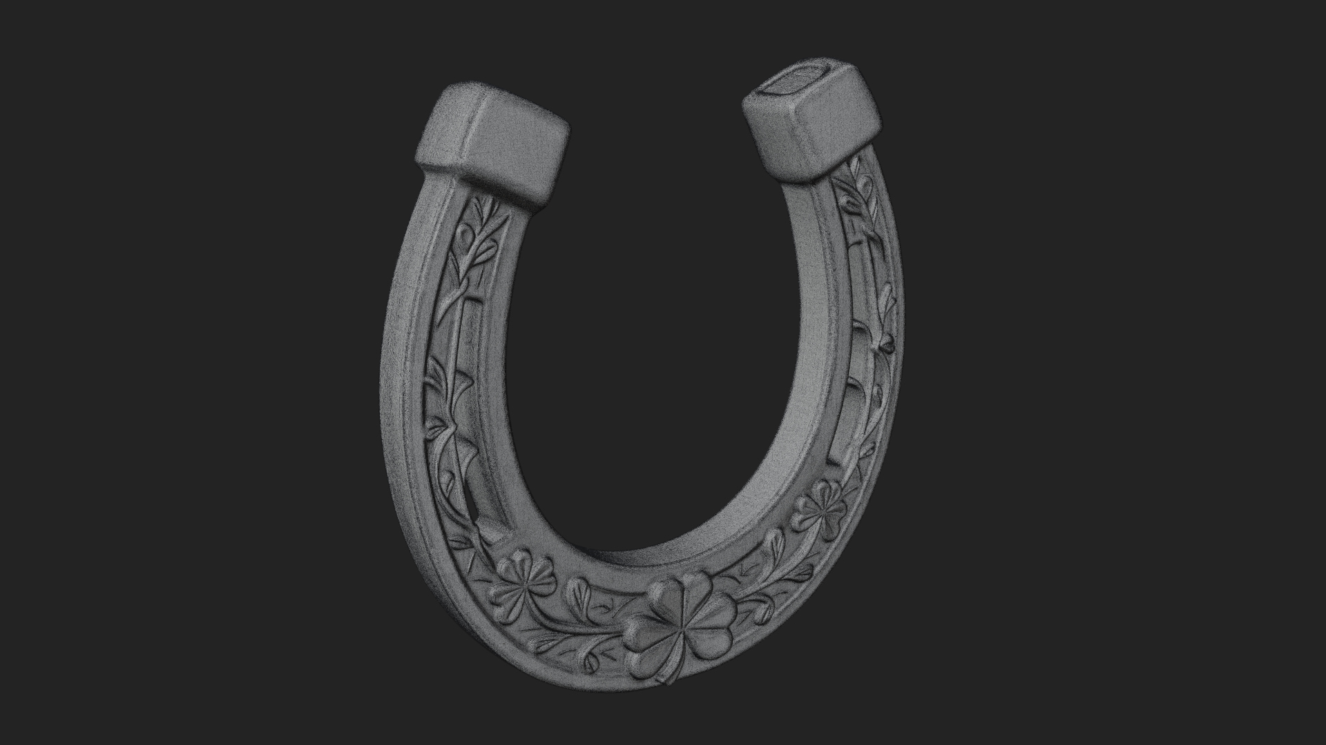 Celtic Lucky Horseshoe Plaque Design 6 3D Print Model 3D Model