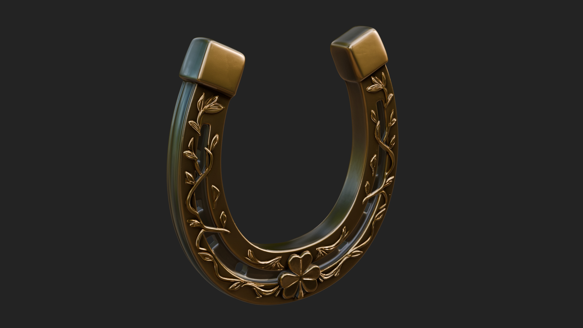 Celtic Lucky Horseshoe Plaque Design 7 3D Print Model 3D Model