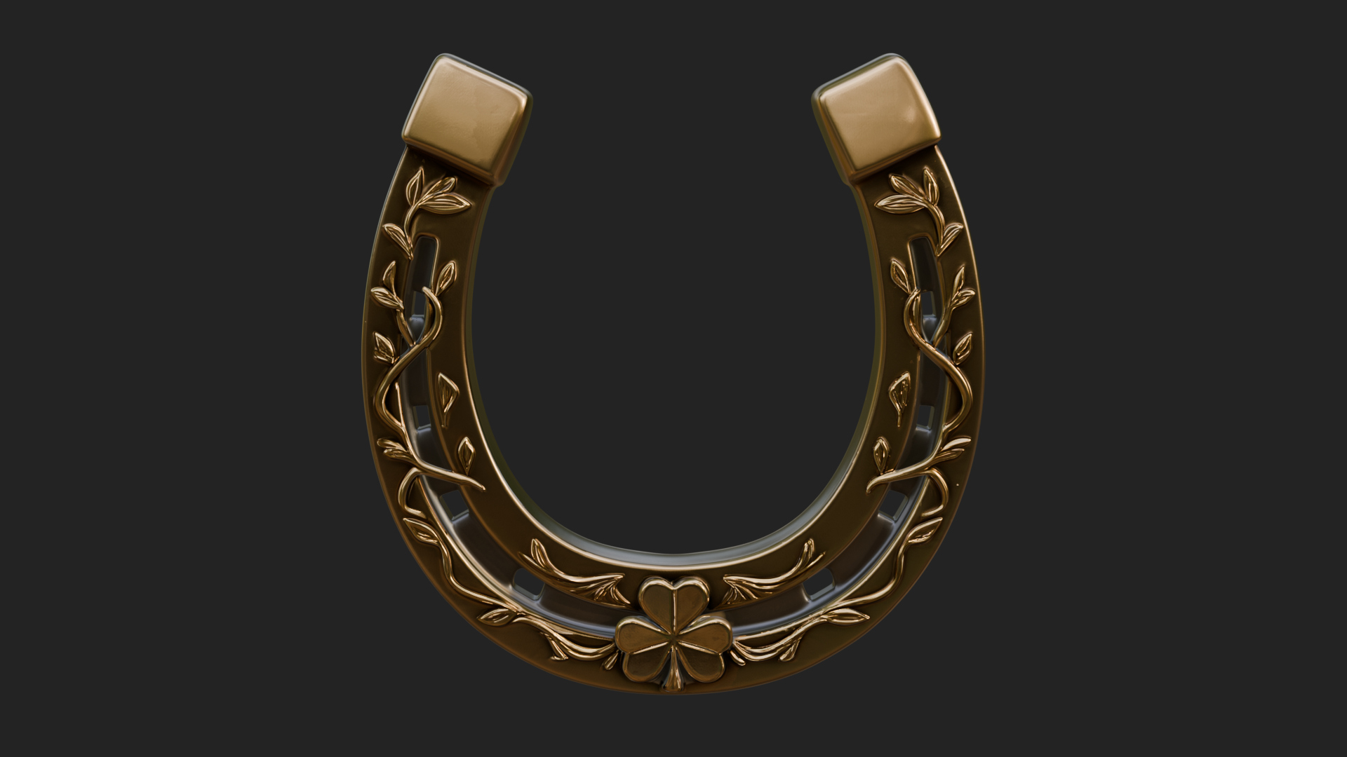 Celtic Lucky Horseshoe Plaque Design 7 3D Print Model 3D Model